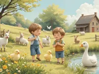 ماجرای جوجه اردک گمشده در مزرعه بهاری