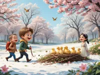 قصه کودکانه: کرم های بهاری برای جوجه های گرسنه