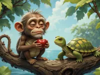 قصه آموزنده خیانت لاکپشت و میمون دانا