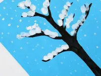 آموزش ساخت کاردستی درخت زمستانی برای کودکان