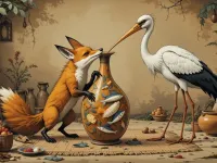 قصه روباه و لک لک: درس مهم همسایگی