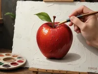 آموزش مرحله ای نقاشی سیب قرمز در ۷ گام ساده