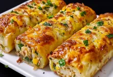 غذا با سیب زمینی و تخم مرغ / دستور پخت رول های مجلسی با سیب زمینی