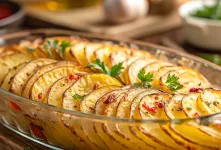 طرز تهیه سیب زمینی هزار لایه با سبزیجات / روشی مدرن و خوشمزه