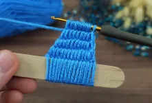 نحوه بافت گل با چوب بستنی: مناسب تزئین لباس