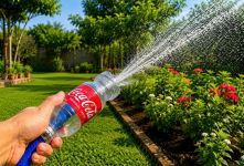 نحوه ساخت آبپاش پرفشار باغبانی با بطری پلاستیکی