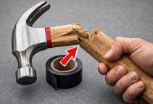 نحوه تعمیر دسته شکسته چکش با چسب برق بدون نیاز به تعویض