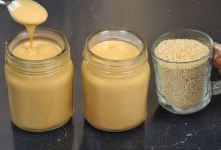 طرز تهیه ارده و حلوا ارده بازاری با ۱ لیوان کنجد در خانه