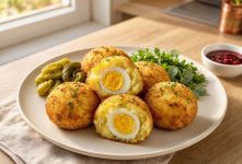 طرز تهیه نرگسی سیب زمینی؛ سوخاری و خوشمزه