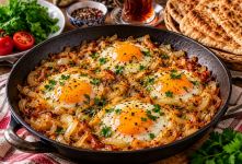 طرز تهیه نیمرو پیاز طلایی؛ با ۲ قلم مواد یه صبحونه محشر درست کن!