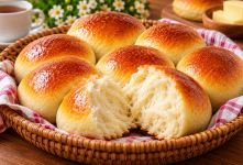 «طرز تهیه نان شیری طلایی و پنبه ای؛ با روشی ساده و نتیجه ای عالی»