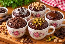 طرز تهیه کیک شکلاتی فنجانی بدون فر؛ نرم، پف دار و خوشمزه با قابلمه!
