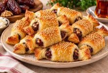 طرز تهیه لقمه خرمایی با پنیر و گردو ؛ یک شیرینی مجلسی و متفاوت