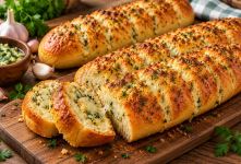 طرز تهیه نان سیر رستورانی با بافت نرم و پفکی؛ خوشمزه تر از بیرون!