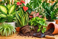 زمان دقیق تعوبض خاک گلهای آپارتمانی پرطرفدار؛ از دیفن باخیا تا زامیفولیا