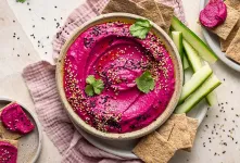 هوموس چغندر، یک پیش غذای خوشمزه و سرشار از مواد مغذی!