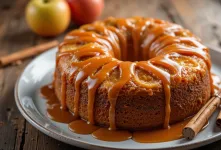 طرز تهیه کیک سیب با سس کارامل خوشمزه