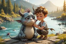 داستان کودکانه دیو کوچولوی مهربان و دوستی با حیوانات