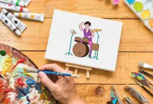 آموزش مرحله به مرحله نقاشی نوازنده برای کودکان
