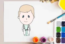آموزش نقاشی دکتر برای کودکان در ۹ مرحله ساده