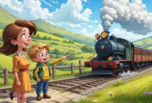 قصه ماجرای قطار و تخیلات آدام برای کودکان