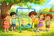 ماجرای تاب قلقلکی در پارک داستانی جذاب برای کودکان