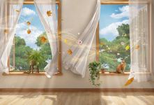 شعر کودکانه صدای باد و پنجره ی اتاق