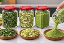 طرز خشک کردن پیازچه و تهیه پودر پیازچه خانگی؛ روشی ساده برای جلوگیری از هدر رفتن