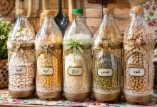 با بطری نوشابه دورریختنی، جای حبوبات شیک و کاربردی بسازید؛ ایده ای خلاقانه و کم هزینه برای نظم دادن به آشپزخانه