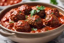 خورشت داود پاشا با گوشت چرخ کرده؛ غذای اصیل لبنانی با کوفته های کوچک و سس اناری خوش رنگ