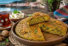 طرز تهیه قماق؛ نان خوشمزه و سنتی مازندرانی با گردو و سبزی های معطر