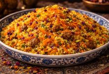 طرز تهیه پلو مخلوط با هویج و بادمجان؛ یک غذای مجلسی و خوش عطر برای مهمانی