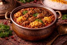 طرز تهیه خورش گل کلم شمالی؛ خورشتی خوشمزه و مجلسی با عطر رب انار و سبزی های معطر