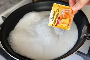 بکینگ پودر را به ۱ لیوان شیر اضافه کنید / طرز تهیه شیرین عصرانه در ۱۰ دقیقه