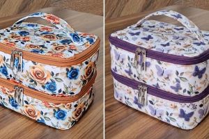 آموزش دوخت نظم دهنده دو طبقه پارچه ای به روش خیلی ساده