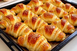 طرز تهیه کروسان فرانسوی هزارلا و ترد در خانه