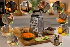 ۱۰ ترفند نبوغ آمیز با رنده جعبه ای که نمی دانستی؛ آشپزی را سریع تر و آسان تر کن