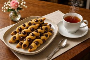 طرز تهیه شیرینی های تابیده شکلاتی با ۲ تا تخم مرغ؛ نرم، کره ای و خوشمزه