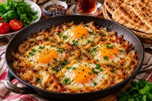 طرز تهیه نیمرو پیاز طلایی؛ با ۲ قلم مواد یه صبحونه محشر درست کن!