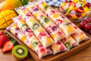 طرز تهیه بستنی میوه ای شیری در کیسه فریزر؛ با چند میوه ساده، خنک و خوشمزه!