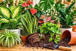 زمان دقیق تعوبض خاک گلهای آپارتمانی پرطرفدار؛ از دیفن باخیا تا زامیفولیا