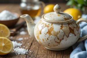 روش های طبیعی برای رفع لکه چای از قوری