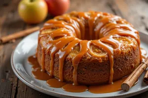 طرز تهیه کیک سیب با سس کارامل خوشمزه