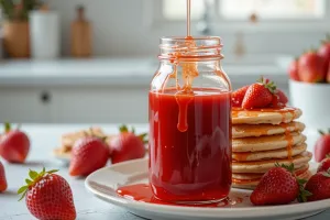 طرز تهیه سیروپ توت فرنگی خوشمزه و ساده