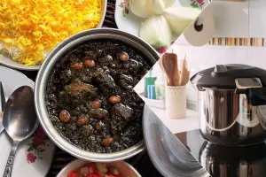 طرز تهیه قرمه سبزی با سبزی خشک در زودپز (برای 4 نفر)