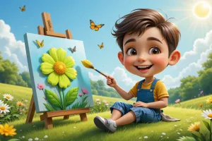 آموزش نقاشی گل باغی در 5 مرحله ساده برای کودکان