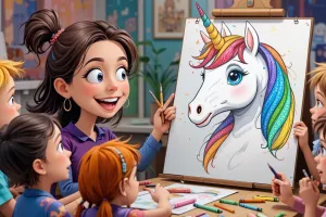 آموزش نقاشی اسب یونیکورنی برای کودکان به روش ساده