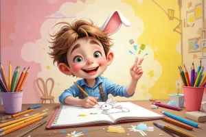 آموزش مرحله به مرحله نقاشی خرگوش به روشی ساده