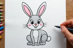 آموزش نقاشی خرگوش برای کودکان در 8 مرحله ساده