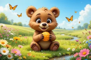 آموزش نقاشی خرس قهوه ای در 6 مرحله ساده برای کودکان